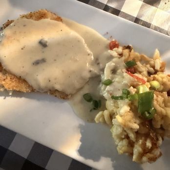 Nick’s German Kitchen - Jäger Schnitzel split - Modern European Near Me - Mount Pleasant, South Carolina Nick’s German Kitchen - Jäger Schnitzel split - Modern European Near Me - Mount Pleasant, South Carolina