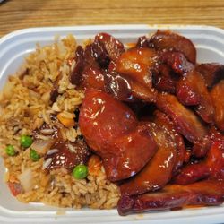 Golden Blossom Buffet - Boneless Pork Spare Ribs (Combo). Egg Roll is not pictured.