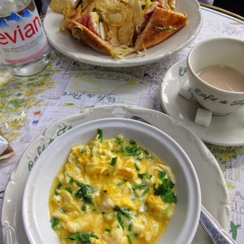 Café de Flore - Club sandwich and scrambled eggs - Cafes Near Me - Paris, 75 Café de Flore - Club sandwich and scrambled eggs - Cafes Near Me - Paris, 75