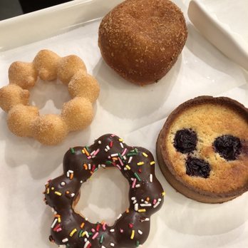 Brug Bakery - Ala Moana - Mochi donut (cinnamon), Curry bun (beef), Mochi donut (chocolate sprinkles), Black Cherry Almond tart - ALL are DELICIOUS! - Bakeries Near Me - Honolulu, Hawaii Brug Bakery - Ala Moana - Mochi donut (cinnamon), Curry bun (beef), Mochi donut (chocolate sprinkles), Black Cherry Almond tart - ALL are DELICIOUS! - Bakeries Near Me - Honolulu, Hawaii