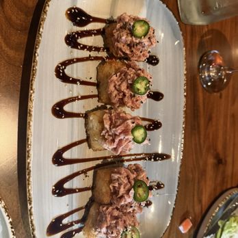 CISCo Restaurant + Bar - Crispy rice with ahi tuna. The crispy rice was perfect, but the tuna tasted like it was half poke half tuna out of a can. - Bars Near Me - Corona, California CISCo Restaurant + Bar - Crispy rice with ahi tuna. The crispy rice was perfect, but the tuna tasted like it was half poke half tuna out of a can. - Bars Near Me - Corona, California