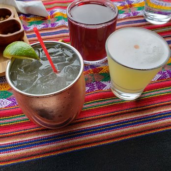 Inca's Peruvian Cuisine - Peruvian margarita, Peruvian mule & juice - Latin American Near Me - Tucson, Arizona
