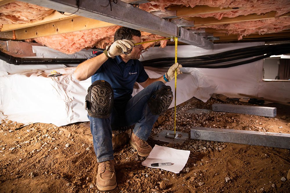 Installing house jacks in a crawl space Yelp