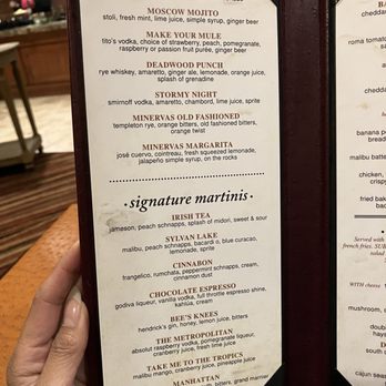 Minervas - Cocktail Menu - Bars Near Me - Rapid City, South Dakota Minervas - Cocktail Menu - Bars Near Me - Rapid City, South Dakota