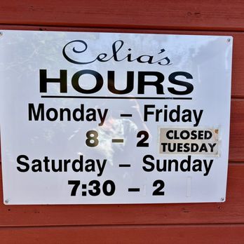 Celia’s Garden Cafe - Hours - Breakfast & Brunch Near Me - Los Osos, California