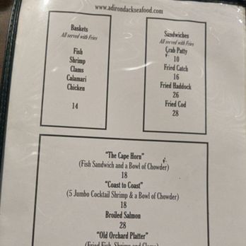 Adirondack Seafood - Menu 2 - Seafood Near Me - Hudson Falls, New York Adirondack Seafood - Menu 2 - Seafood Near Me - Hudson Falls, New York