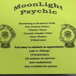 Moonlight Psychic - It's a flyer explaining some services moonlight psychic offers