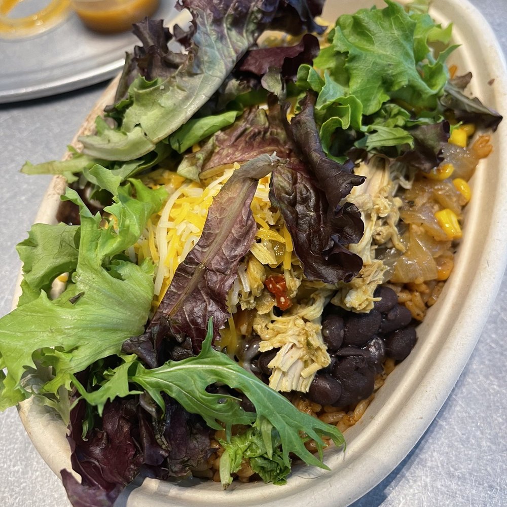 JJ's Fresh - Pulled chicken bowl with many toppings - Mexican Near Me - Orlando, Florida JJ's Fresh - Pulled chicken bowl with many toppings - Mexican Near Me - Orlando, Florida