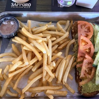 Libertine Bar - Avacodo toast with French Fries - Bars Near Me - Dallas, Texas