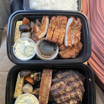 Neighborhood Bento - Pork Katsu Bento and Hamburger Steak Bento - Japanese Near Me - Buena Park, California Neighborhood Bento - Pork Katsu Bento and Hamburger Steak Bento - Japanese Near Me - Buena Park, California