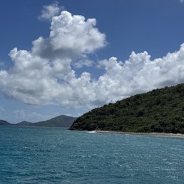 The view sailing out to Snorkle The view sailing out to Snorkle