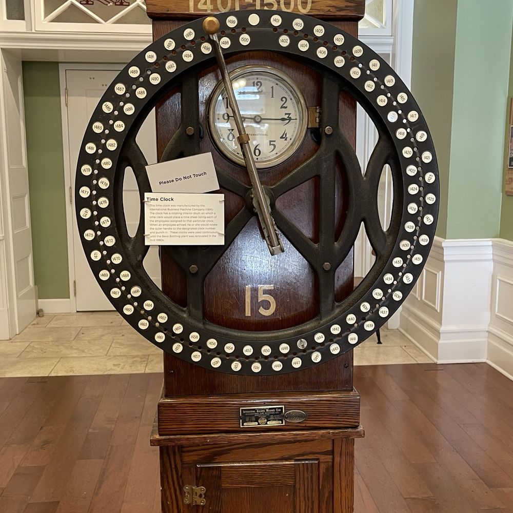 Original brewery time clock