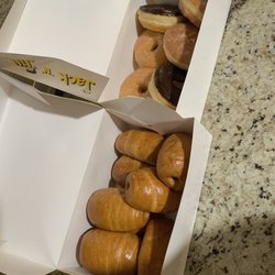 Small kolaches, glazed, chocolate, cream filled.