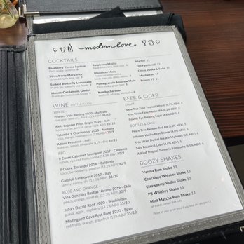 Modern Love - Menu - Vegan Near Me - Omaha, Nebraska