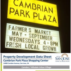 Cambrian Park Plaza Shopping Center - Correct address is 14900 Camden Ave. vs. Union Ave.