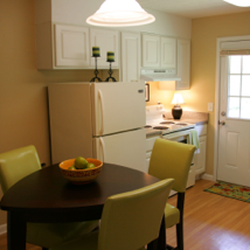 Southern Oaks Apts - Our 1 bedroom floor plan kitchen is large enough for a breakfast table.