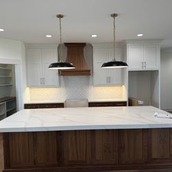 Boomers' Steakhouse, Grill and Catering - Kitchen with beautiful cabinets and island