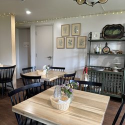 A few tables inside