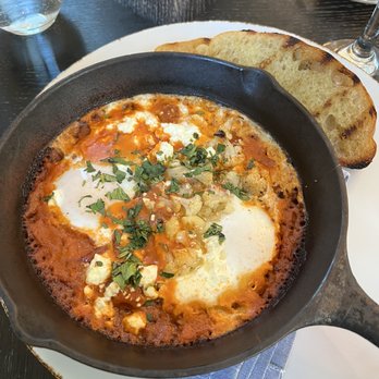 fl.2 - Shashuka (spelling?) Delicious!!! Over easy eggs, pomodoro sauce, cauliflower, cilantro and feta, grilled bread for dipping. Yum - New American Near Me - Pittsburgh, Pennsylvania fl.2 - Shashuka (spelling?) Delicious!!! Over easy eggs, pomodoro sauce, cauliflower, cilantro and feta, grilled bread for dipping. Yum - New American Near Me - Pittsburgh, Pennsylvania