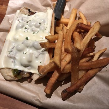 Cheddar's Scratch Kitchen - Philly Cheesesteak with a side of fries - Comfort Food Near Me - Coralville, Iowa