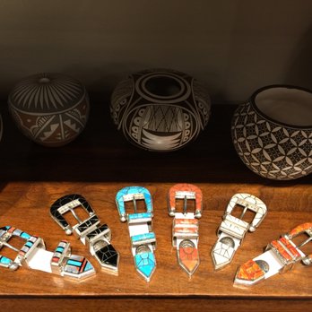 Mudhead Gallery - Zuni & Navajo Ranger style belt buckles in several colors in multi-inlay designs are available at Mudhead Gallery... - Art Galleries Near Me - Denver, Colorado