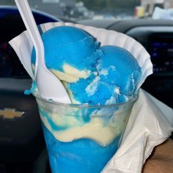 Cadenas Snack Shack - Blue coconut w ice cream...
