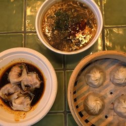 Din Tai Fung - Faves Spicy Prawn & Pork Dumplings $6.90, XLB $5.80, Hot & Sour Soup $5.80