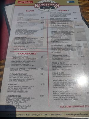 Menu photo 5 Kingston's Clam Bar West Sayville, NY Menu photo 5 Kingston's Clam Bar West Sayville, NY