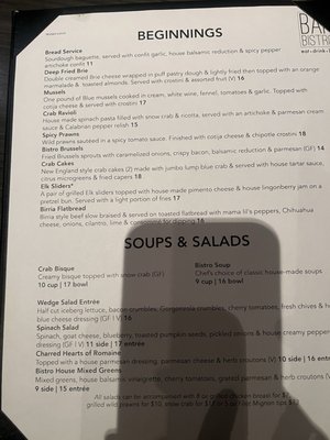 Menu photo 4 Bar Bistro Tacoma, WA