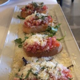 Bruschetta- I wish they gave you more but it is the perfect appy to split between two people