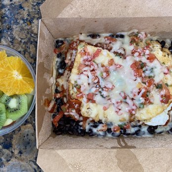Mely's Cafe - Huevos Rancheros with a side of fruit - Italian Near Me - San Pablo, California Mely's Cafe - Huevos Rancheros with a side of fruit - Italian Near Me - San Pablo, California