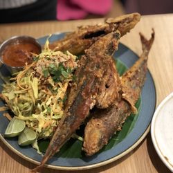 Hotal Colombo - Fried Sri Lankan sardine and coleslaw