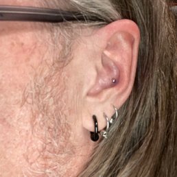 First conch piercing