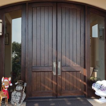 Cooley Brothers Painting - Wooden front doors that were refurbished by Daniel and his team. - Painters Near Me - Torrance, California