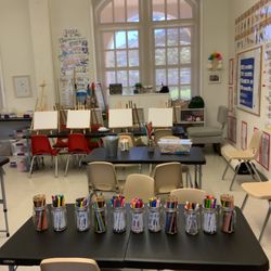 3Peace Studios - Art room is set up and ready to get messy in creativity during summer camp