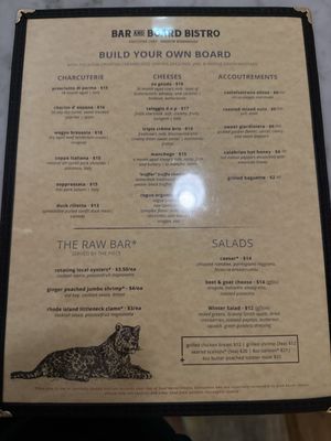 Menu photo 1 Bar & Board Bistro Newport, RI