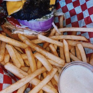 Photo of Knockout Burger - Carlsbad, CA, United States. Bacon Ranch burger combo