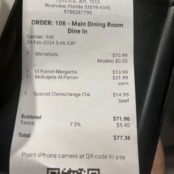 El Patron Grill and Cantina - Under $80 bucks for 2 meals and 2 drinks! - Mexican Near Me - Riverview, Florida