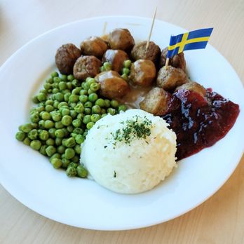 IKEA - IKEA Swedish meatballs with mash potatoes, peas, and jam. - Furniture Stores Near Me - Las Vegas, Nevada IKEA - IKEA Swedish meatballs with mash potatoes, peas, and jam. - Furniture Stores Near Me - Las Vegas, Nevada