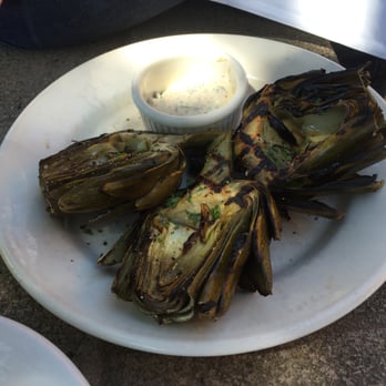 Rutherford Grill - Artichoke grilled to perfection.  The sauce was damn good.  Gotta learn how to make this... - American Near Me - Rutherford, California