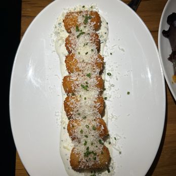 Ox+Anchor - Goat cheese croquette with horse radish flavoring - Steakhouses Near Me - San Luis Obispo, California Ox+Anchor - Goat cheese croquette with horse radish flavoring - Steakhouses Near Me - San Luis Obispo, California