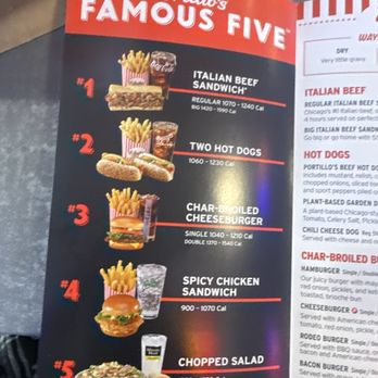 Portillo's Willowbrook - Paper menu - Burgers Near Me - Houston, Texas