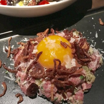 Ella Elli - Steak tartare with some crunchy bits of yum - Wine Bars Near Me - Chicago, Illinois Ella Elli - Steak tartare with some crunchy bits of yum - Wine Bars Near Me - Chicago, Illinois