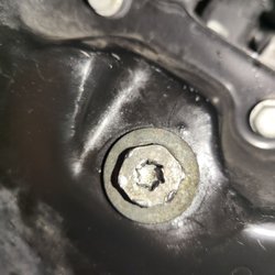 Oil Exchange - Stripped nut, from them using an impact to tighten it!