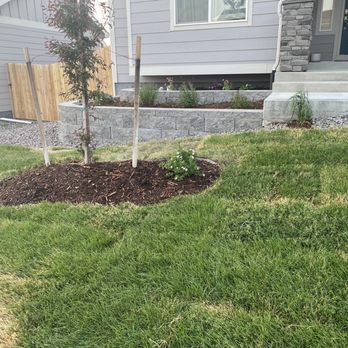 New Project Landscaping - New Retainer wall, sod and tree island - Landscaping Near Me New Project Landscaping - New Retainer wall, sod and tree island - Landscaping Near Me