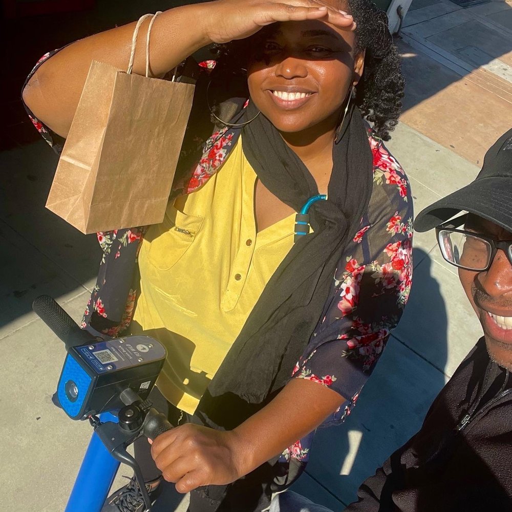 Riding electric scooters with my bestie Riding electric scooters with my bestie