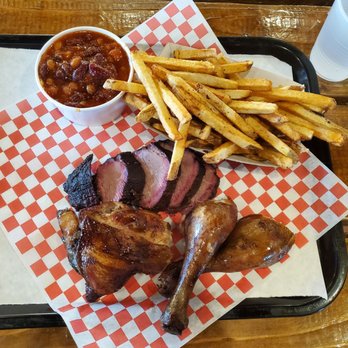 Big B's Texas BBQ - Tri Tip and Chicken w/ Handcut Fries and BBQ Beans, all delicious.. - Barbeque Near Me - Henderson, Nevada Big B's Texas BBQ - Tri Tip and Chicken w/ Handcut Fries and BBQ Beans, all delicious.. - Barbeque Near Me - Henderson, Nevada