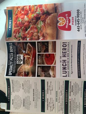 Menu photo 2 Marco's Pizza Gambrills, MD