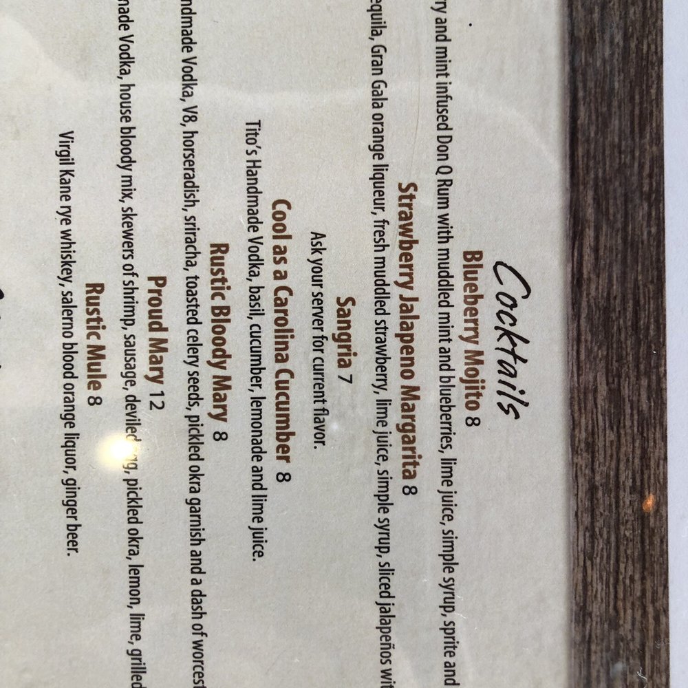 Rustic Table - Menu - Southern Near Me - Pawleys Island, South Carolina