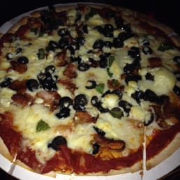 Special order deliciousness :Black Olive , Feta, Bacon